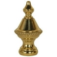 thumbnail image 2 of Beaded Knob Spire Lamp Finial Polished Brass 1.5"h, 2 of 5