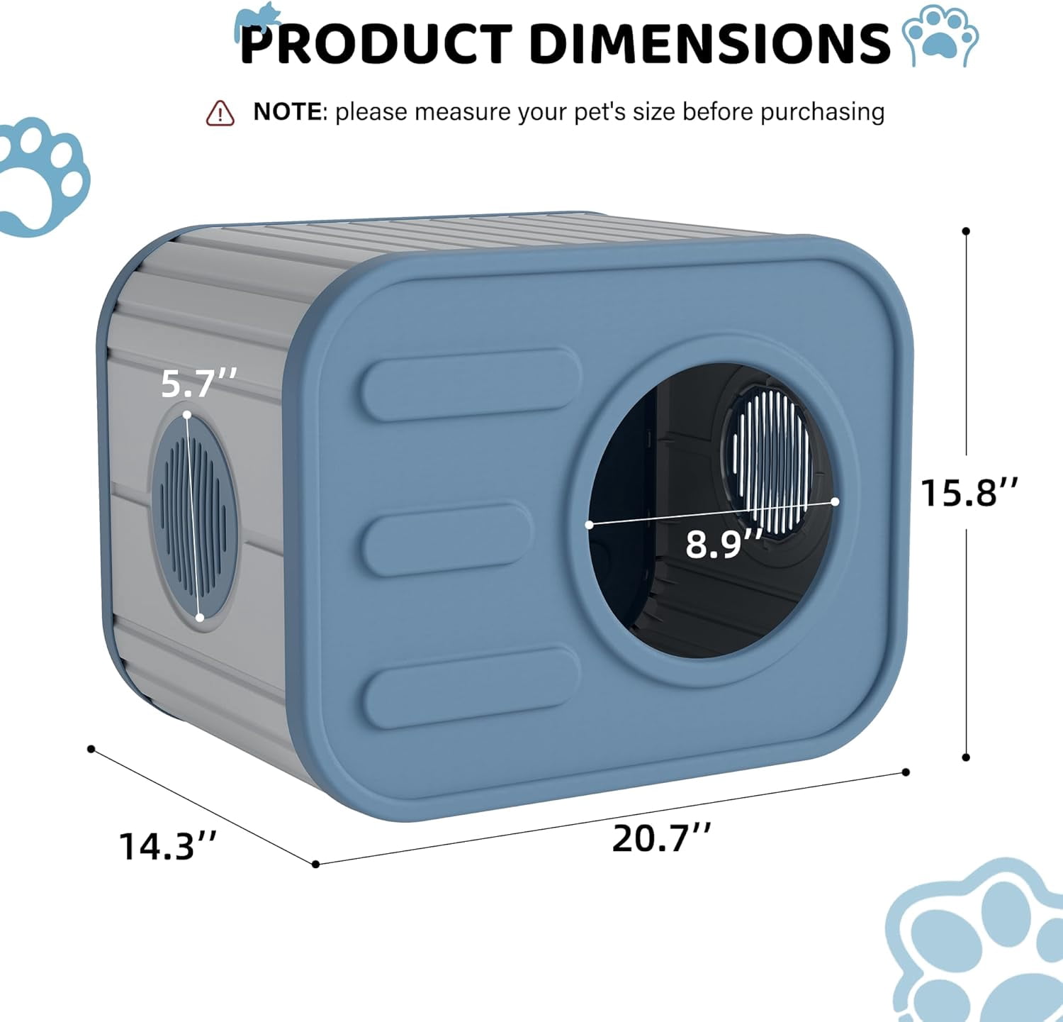 Cat Houses for Outdoor Indoor Cats, Insualted Outdoor Cat House Weatherproof with Camera-Shaped Design, Sturdy Resin Shelter for Patio, Garden Blue