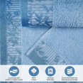 thumbnail image 3 of Superior Wisteria Floral Cotton 3 Piece Assorted Towel Set, Waterfall Blue, 3 of 8
