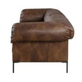 thumbnail image 3 of ACME Jaron Top Grain Leather Upholstered Sofa with Slim Metal Legs in Mocha, 3 of 6