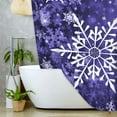 thumbnail image 6 of Christmas Snowflake Shower Curtain Set, Christmas Shower Curtains for Bathroom, Winter Purple Shower Curtain Christmas Decorative Shower Curtains,72X72IN, 6 of 7