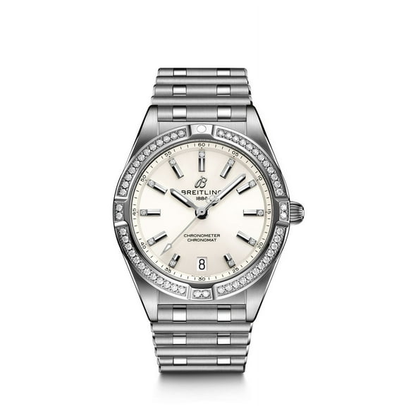 Breitling Chronomat Quartz 32 White Dial Diamond Women's Watch A77310591A1A1