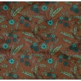 thumbnail image 4 of oneOone Organic Cotton Poplin Twill Fabric Leaves & Floral Block Printed Fabric 1 Yard 42 Inch Wide, 4 of 4