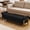 Black, variant on BaseBeauty 67" King Size End of Bed Storage Bench, Storage Bench for Bedroom with Golden Legs, Teddy Upholstered Storage Bench, White