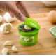 thumbnail image 1 of Prensa de ajo de acero inoxidable | Picadora y trituradora de ajo multifuncional con recipiente transparente extraíble y rallador | Herramienta de cocina para picar, cortar en cubos, rebanar y, 1 of 9