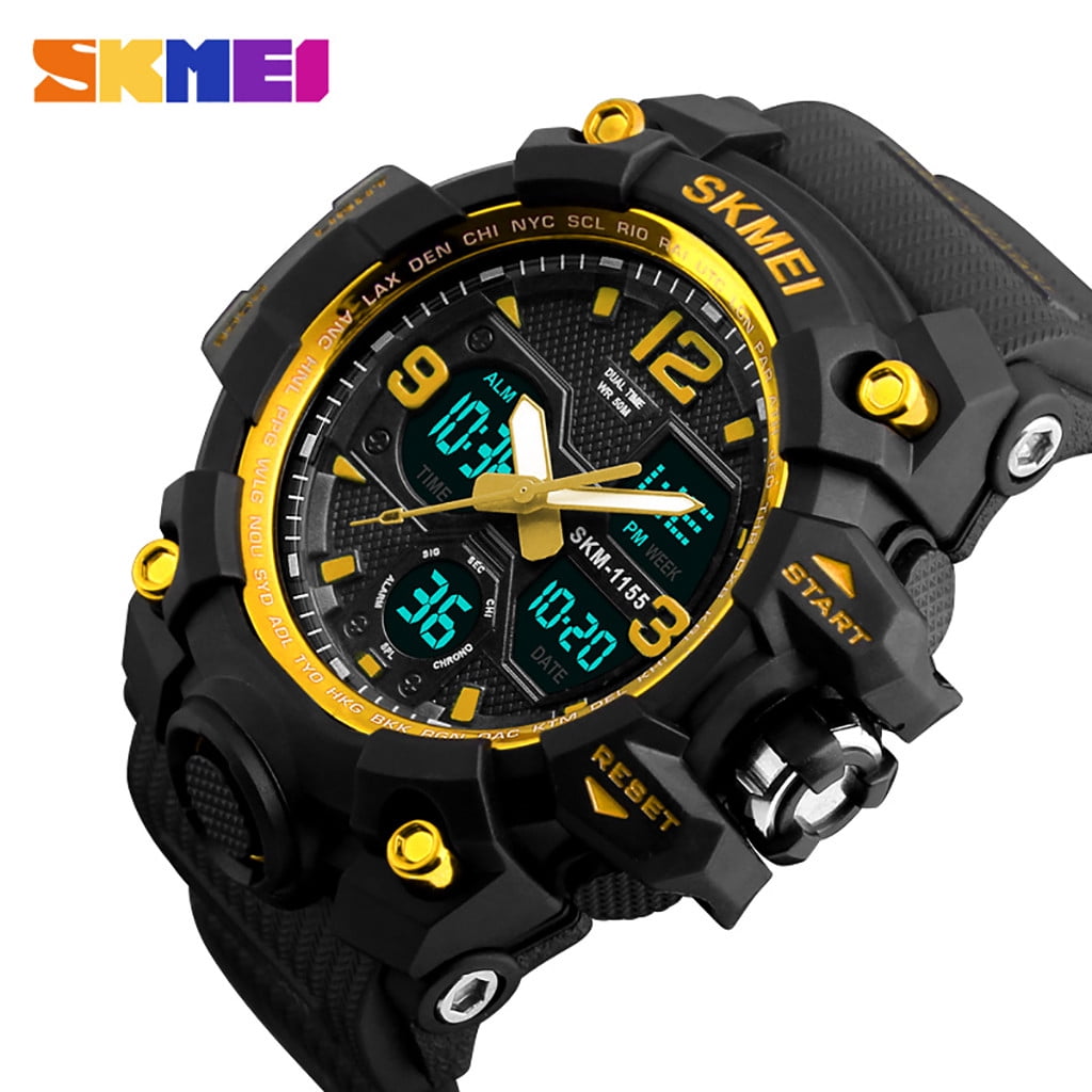 skmei mens fashion digital led sports wrist watch packaging