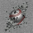 thumbnail image 2 of Boy's Lost Gods Baseball Shattered Pieces  Performance Graphic Tee Charcoal Heather Medium, 2 of 4