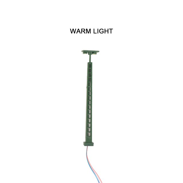 Model Railway Lamp Micro-Landscape Layout Props LED Lamppost Park Decoration Miniature Ladder Streetlights Crafts Green(Warm Light)