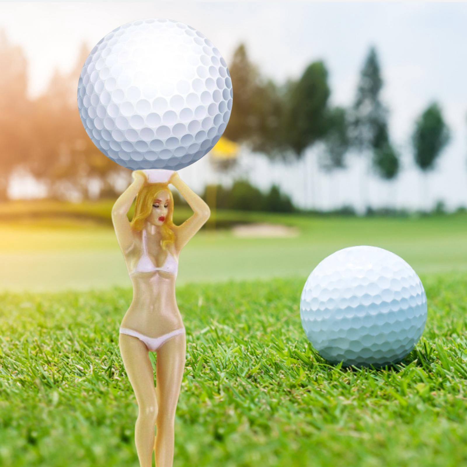 Baoblaze 6xNovelty Golf Tees Lady Bachelor Party Golf Accessories White