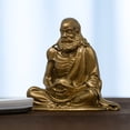 thumbnail image 5 of Handcrafted Brass Bodhidharma Statue – Icon of Wisdom & Resilience, Ideal for Home & Office, Vintage Style, 5 of 12