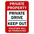 thumbnail image 1 of Private Property Sign, Private Drive Sign, No Trespassing Sign,, 1 of 8