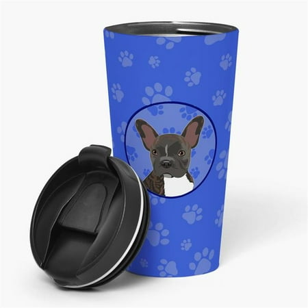 

Carolines Treasures WDK1089TBL215 7.25 x 3.5 in. Unisex French Bulldog Brindle No.2 Stainless Steel 16 oz Tumbler Blue