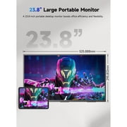UPERFECT 23.8 120HZ 1080P GHD Computer Monitor Freestanding W/ HDMI USB-C, Ultra-Slim Portable Monitor for Laptop - UMAX 23