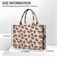 thumbnail image 3 of Large Capacity Tote Bag,Brown Footballs on Beige Pattern Handbag Fashion Luxury Tote Bag,15.7"x13"x 5.1" Inches,Laptop Compatible, 3 of 6