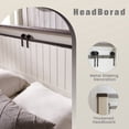 thumbnail image 3 of IFGET Farmhouse King Size Bed Frame with 47" Headboard, Wood Bed Frame with Footboard, Platform Bed with Wood Slats Support, No Box Spring Needed, 3 of 6