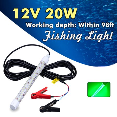 20W Submersible LED Night Fishing Light Lures Bait Lights, Green Light