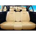 thumbnail image 4 of Maidao Car Seat Covers Leather for Cadillac for Escalade 1999-2000 5 Seats Waterproof Soft Front Rear Cushion Protector Beige, 4 of 8