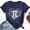 Navy, variant on Graphic Tees for Women Casual Basic Tee for Everyday Comfort for Daily Wear and to Versatility Purple XL