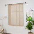 thumbnail image 6 of Yipa Tie Up Window Curtains, Sheer Window Drapes,Short Curtain Scarf,Cafe Kitchen Curtain Valance,Rod Pocket Curtain Panel Khaki 47.2" Width x47.2" Length 1-Panel, 6 of 9