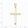 thumbnail image 5 of 14k Yellow Gold 3-D Hollow Cross Pendant Charm, 5 of 5