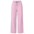 thumbnail image 4 of Noric Women's Jogger Pants High Waist Drawstring Elastic Waist with Pockets Adjustable‑Hem Relaxed‑Fit Casual Trousers, 4 of 6