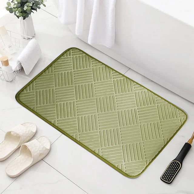 YIMWNYI Solid Color Bathroom Mats Non Slip Foot Mats, Absorbent Drying Door Mats, Slip Proof Bathroom Rug, Easy to Clean, Modern Design for Home Decoration