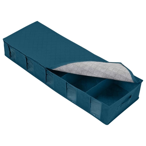 Organizador De Ropa Plegable Para Debajo De La Cama, Bolsa De Almacenamiento Con Divisores Ajustables, Con Asa Reforzada, Cierre De Cremallera, Ventana Transparente Minnieouse HA023367-00