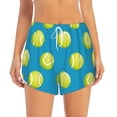 thumbnail image 4 of Lsque Ball Tennis Printed Women's Running Shorts with Liner Pockets,Elastic Quick Dry Workout Athletic Gym Yoga Shorts,Womens High Waist Shorts-Medium, 4 of 9