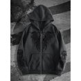 thumbnail image 2 of Unisex Y2K Zip Up Hoodie Gothic Print Hooded Sweatshirt Oversized Hooded Cardigan Sweat Jacket Emo Alternative Clothes, 2 of 4