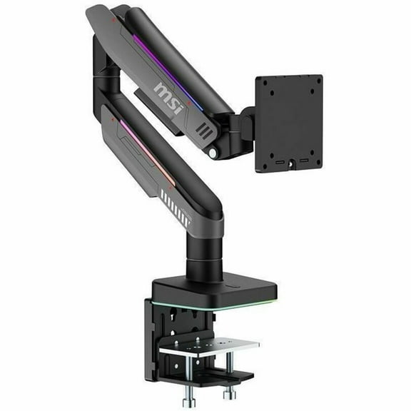 MSI Mounting Arm for Monitor, Display, Matte Black, Painted Gray, Horizontal