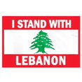 thumbnail image 1 of SGACAI Pegatinas de la bandera del Líbano de Crazyview, calcomanías de vinilo con la bandera del Líbano, 1/4/10 unidades, calcomanías con la frase "I Stand with Lebanon", calcomanías de cedro del L, 1 of 7