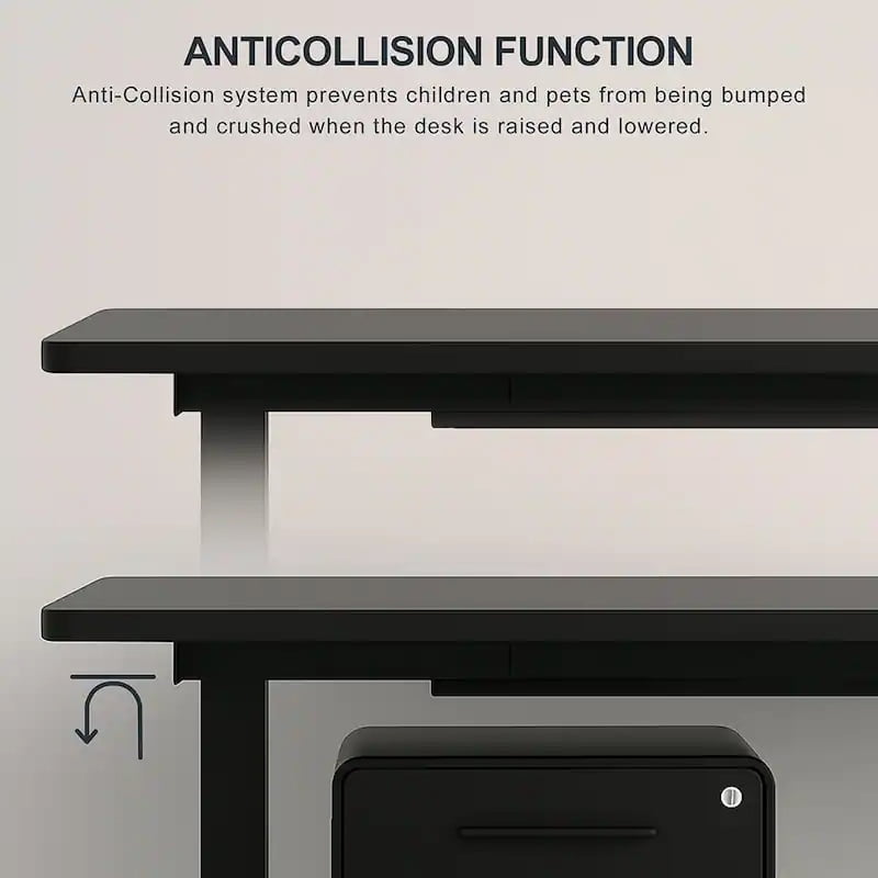 Small Electric Standing Desk 31.5”×20“, Adjustable Height Sit Stand Workstation with 154 lbs Weight Capacity for Study & Home Office