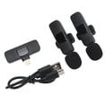 thumbnail image 2 of Micrófono de solapa inalámbrico K9 1 para 2, equipo de transmisión en vivo, micrófono de solapa para exteriores, para teléfono inteligente, tableta, universal para puerto iOS, 2 of 14