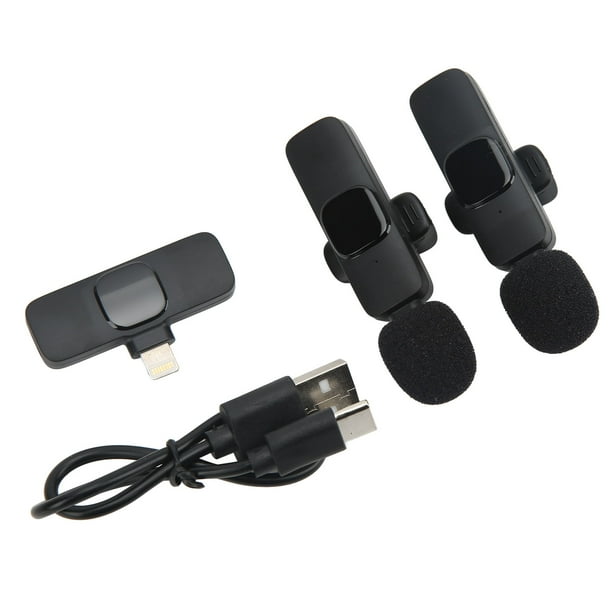 Micrófono de solapa Lavalier, micrófono Lavalier inalámbrico K9 Micrófono de solapa Lavalier inalámbrico Micrófono Lavalier inalámbrico Funcionalidad inteligente Jadeshay A