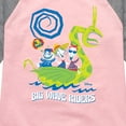 thumbnail image 3 of Nightmare Before Christmas - Big Wave Riders - Lock, Shock, & Barrel - Dragon Boat - Toddler And Youth Girls Raglan Graphic T-Shirt, 3 of 4