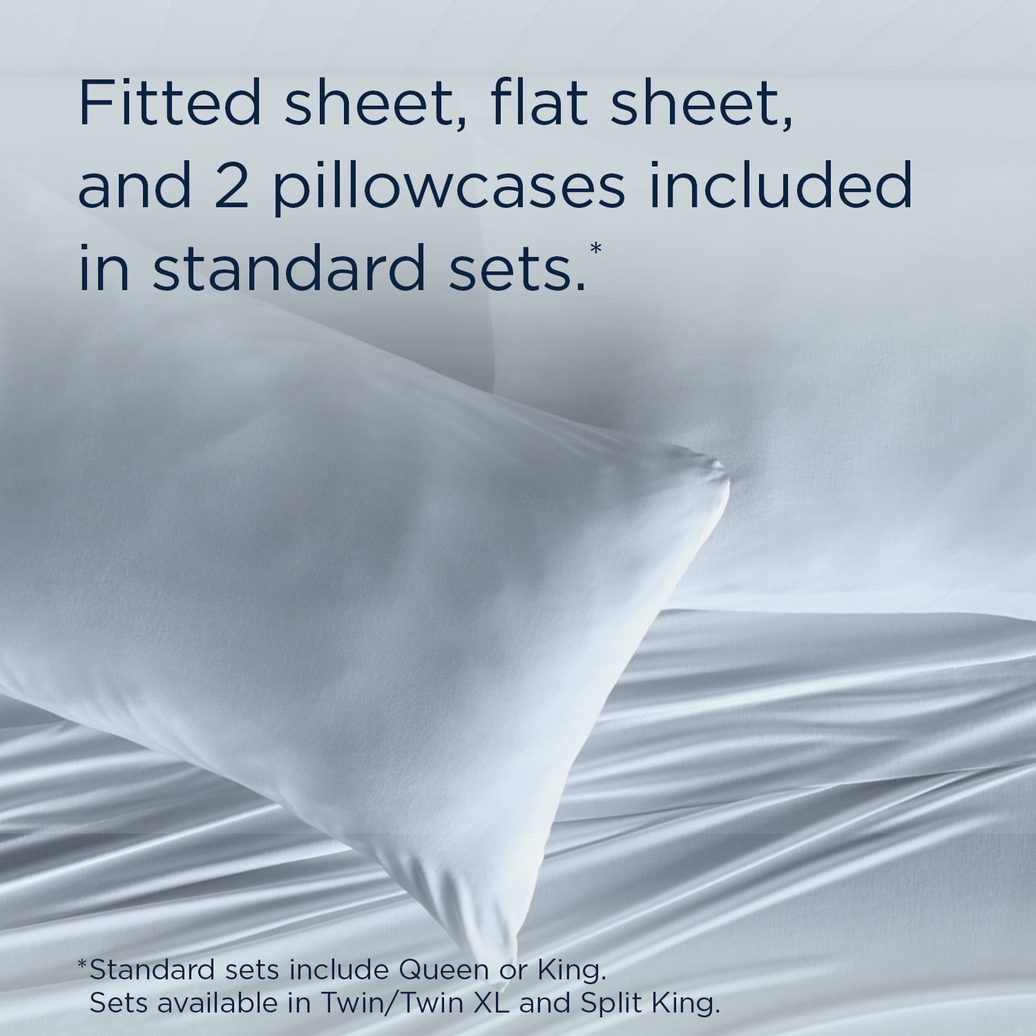 Tempur-Pedic Tempur-Rayon from Bamboo Sheet Set, Sleepy Blue, King, Adult