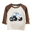 thumbnail image 4 of Ruyang Toddler Girls Boys Long Sleeve Shirts Cartoon Car Printed Kids Raglan Tees Crewneck Pullover Spring Fall Casual Outfits, 4 of 4