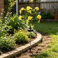 thumbnail image 4 of Solar Powered Garden Stake Light, 27.5in Outdoor Artificial Azalea Lawn Light, Waterproof Metal Pathway Decor, 1-Pack, 4 of 7