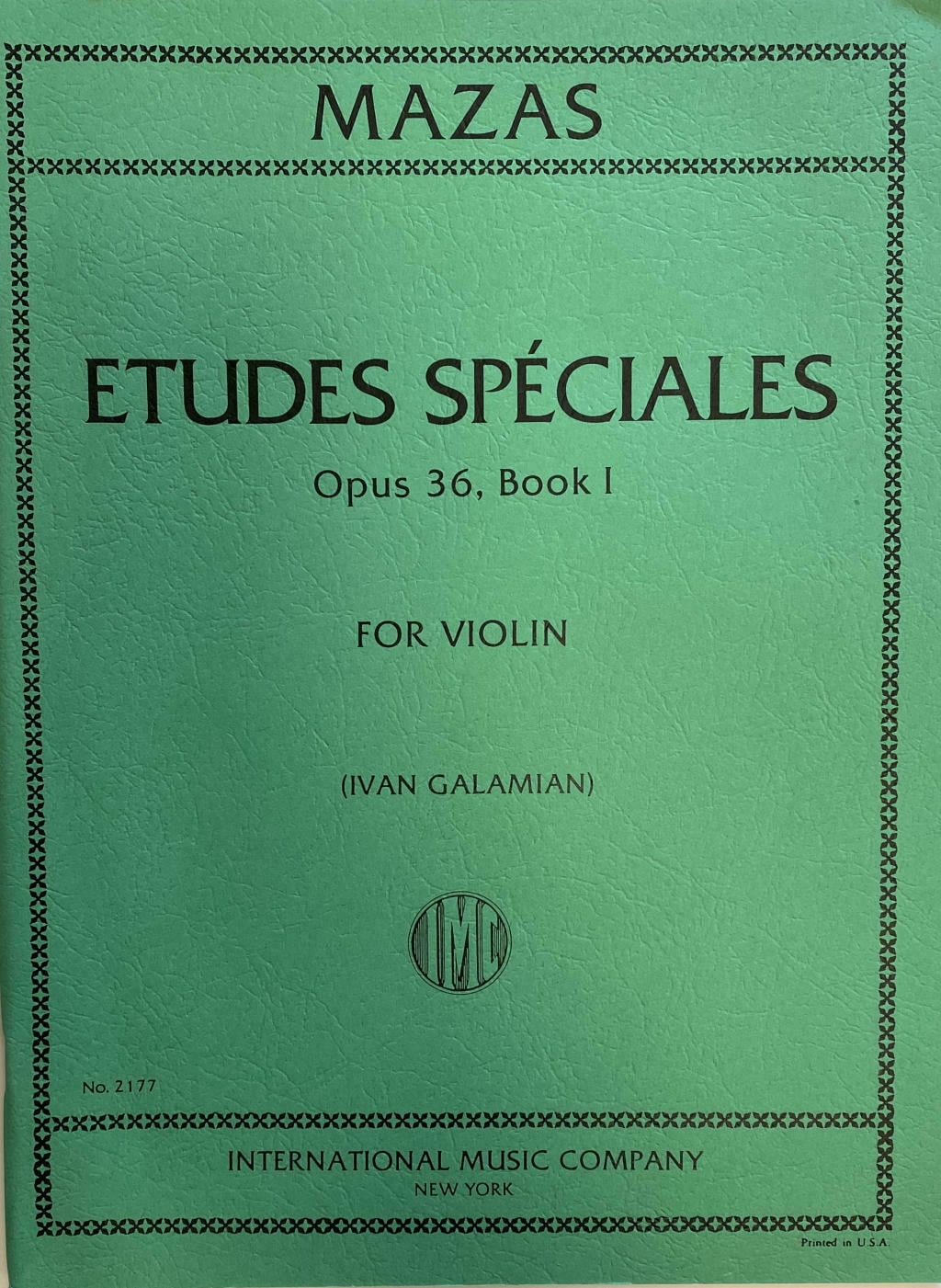 Mazas Jacques Fereol Etudes Speciales, Op. 36, Book 1 Violin solo by