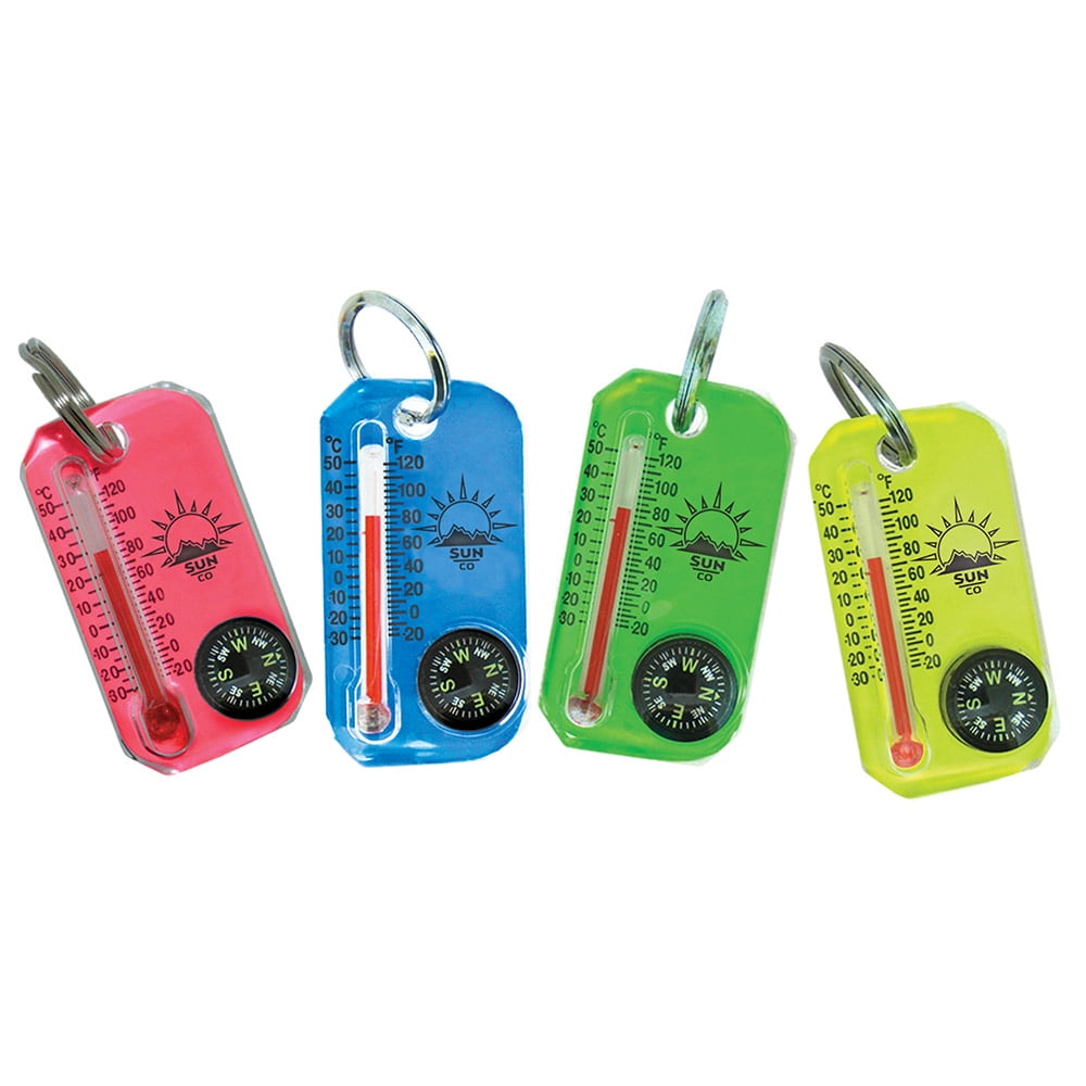 Sun Company LumaGage | Multi-Functional Glow-in-The-Dark Zipper Pull  Compass & Thermometer with Wind Chill Chart | Ideal for Camping, Hiking,  and