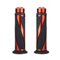 thumbnail image 1 of Tignapoo Universal 22mm Handlebar Grip Covers, Metal and Rubber Textured Modification for Throttle Control, Available in Red, Black, Gold, and Silver - 2 Pcs Set, 1 of 6