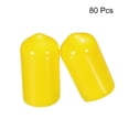 thumbnail image 2 of 80Pcs Rubber End Caps 8mm(5/16") Vinyl Round End Cap Cover Screw Thread Protectors Yellow, 2 of 5