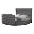 thumbnail image 3 of Maya Modern Style 4-Piece Queen Vanity Bedroom Set in Gray, 3 of 15