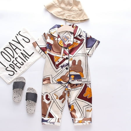 

Hunpta Toddler Kids Baby Boys Girls Cartoon Animal Tops+Pants Pajamas Sleepwear Outfits