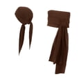thumbnail image 4 of Pañuelo para la cabeza de pirata, sombrero, cinturón de pirata, bandana de disfraz para adultos para fiesta pirata, 4 of 7