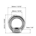 thumbnail image 2 of 20pcs Lifting Eye Nut M6 Ring Eye Nuts 304 Stainless Steel Female Threaded Nut Rust-proof Strong Lifting Eye Nuts For Connecting, 2 of 8