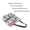 thumbnail image 3 of FORMRS Womens Canvas Tote Bag with Zipper Inner Pocket Shoulder Handbag, Gray Game Day, 3 of 7