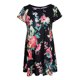 thumbnail image 2 of Vestido a media pierna suelto acampanado informal de verano con cuello redondo y manga corta de verano para mujer Negro XXL Sunnimix Vestido corto floral, 2 of 8