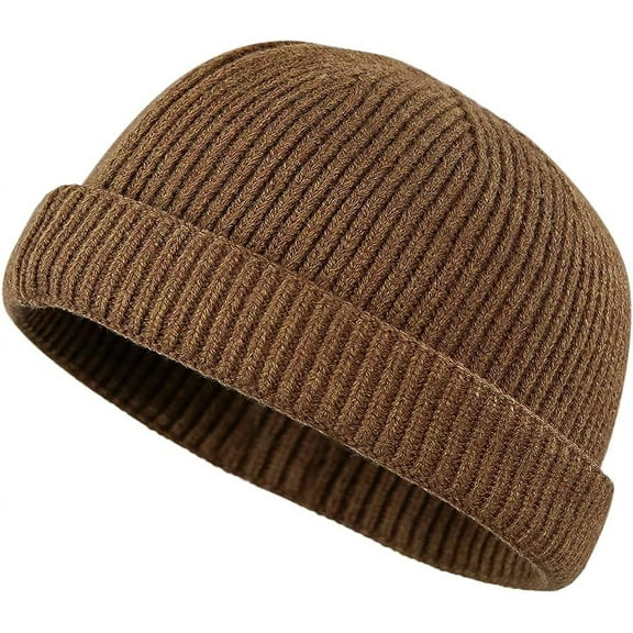 YooGuoGuo Brimless Docker Hat Winter Knitted Beanie Watch Cap Rolled Cuff Harbour Hats Sailor Fisherman Leon Hat Landlord Hat