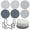 A, variant on SFASYELY Cotton Rope Woven Coasters 6 Pack Braided Drink Coaster Set with Iron Holder for Mugs and Cups 4.3 Inch